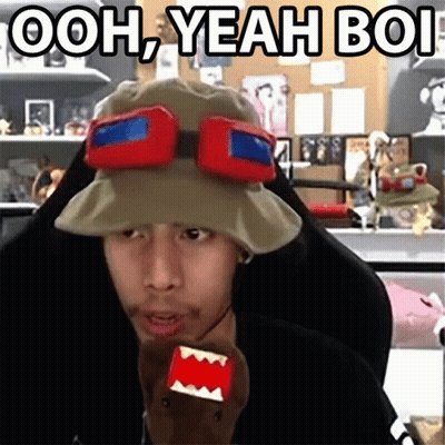 Hombre con sombrero y gafas diciendo Ooh Yeah Boi GIF