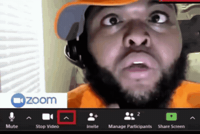 Man In Hat And Headphones On Zoom Call GIF