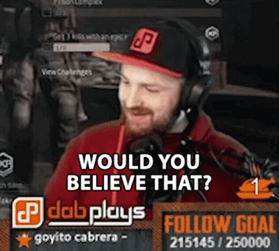 Man In Hat And Headphones Saying Would You Believe That? GIF