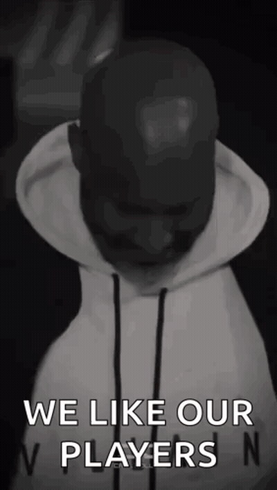 Man In Hat And Hoodie Saying We Like Our Players GIF