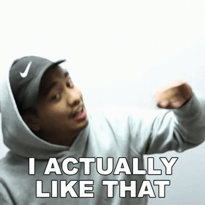 Man In Hat And Hoodie Says I Actually Like That GIF