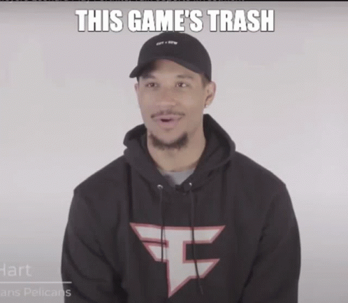 Man In Hat And Hoodie Says This Game's Trash GIF