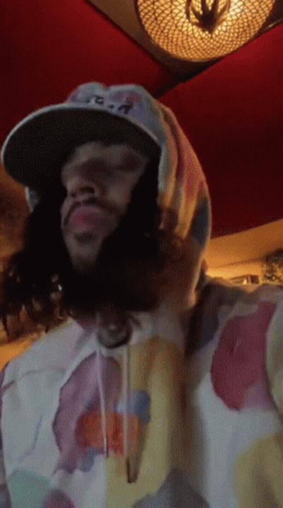 Man In Hat And Hoodie With Letter A GIF