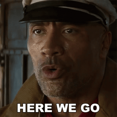Man In Hat And Jacket Saying Here We Go GIF