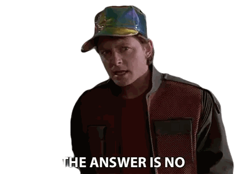 Man In Hat And Jacket Saying No Sticker