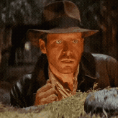 Man In Hat And Leather Jacket Looking GIF