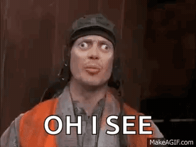 Man In Hat And Orange Vest Saying Oh I See GIF