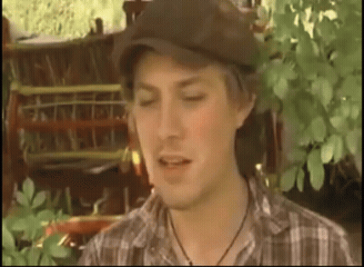 Man In Hat And Plaid Shirt Eyes Closed GIF