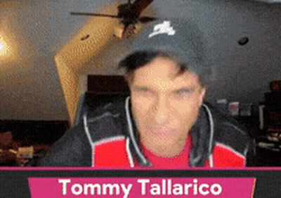 Man In Hat And Red Shirt With Tommy Tallarico GIF