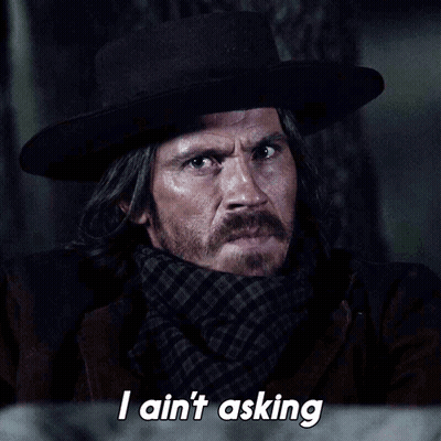 Man In Hat And Scarf Says I Ain't Asking GIF