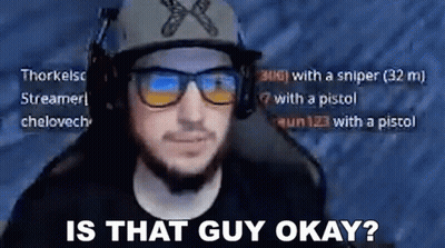 Man In Hat And Sunglasses Asking Is That Guy Okay GIF