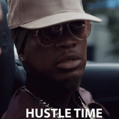 Man In Hat And Sunglasses Hustle Time GIF