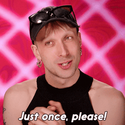 Man In Hat And Sunglasses Says Just Once Please GIF