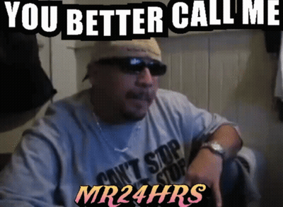 Man In Hat And Sunglasses Says You Better Call Me Mr24hrs GIF