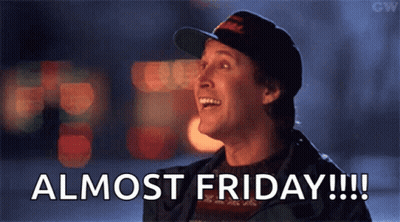 Man In Hat And Sweater Says Almost Friday GIF