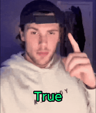 Man In Hat And Sweatshirt Saying True GIF