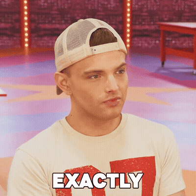 Man In Hat And T-Shirt Saying Exactly GIF