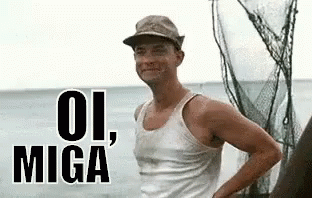 Man In Hat And Tank Top On Beach GIF