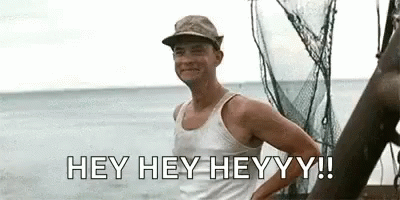 Man In Hat And Tank Top On Boat GIF