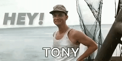 Man In Hat And Tank Top On Boat GIF