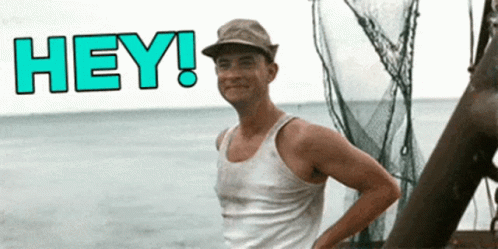 Man In Hat And Tank Top Saying Hey GIF