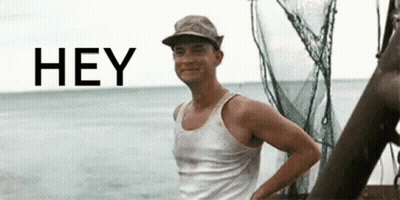 Man In Hat And Tank Top Saying Hey GIF