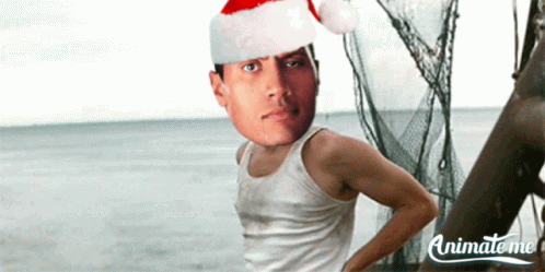 Man In Hat And Tank Top Says Hello GIF