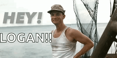 Man In Hat And Tank Top Standing On Boat GIF