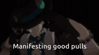 Man In Hat And Tie Manifesting Good Pulls In Video Game GIF