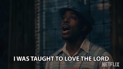 Man In Hat And Vest I Was Taught To Love The Lord GIF