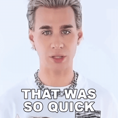 Man In Hat And White Shirt Saying That Was So Fast GIF