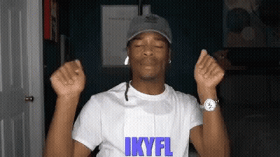 Man In Hat And White Shirt With Ikyfl GIF
