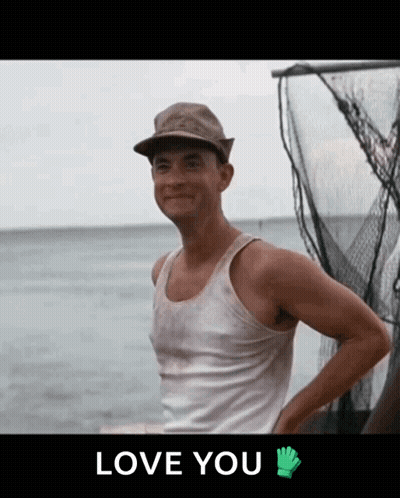 Man In Hat And White Tank Top With Love You GIF