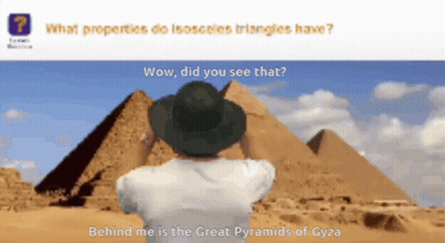 Man In Hat At Great Pyramids Of Giza GIF