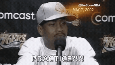 Man In Hat At Microphone Saying Practice? GIF