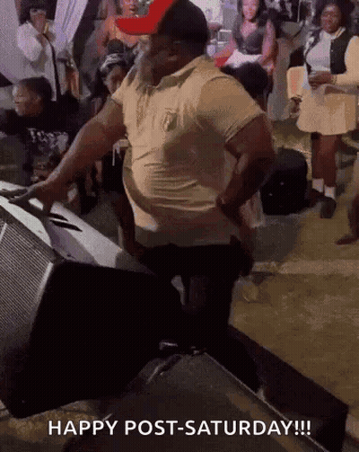 Man In Hat Dancing At Party GIF
