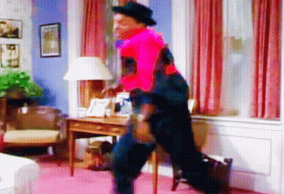 Man In Hat Dancing In Living Room GIF