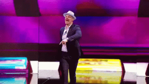 Man In Hat Dancing On Stage GIF
