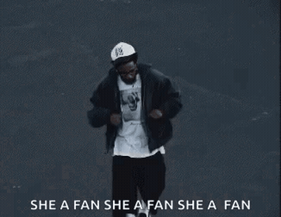 Man In Hat Dancing Saying She A Fan GIF