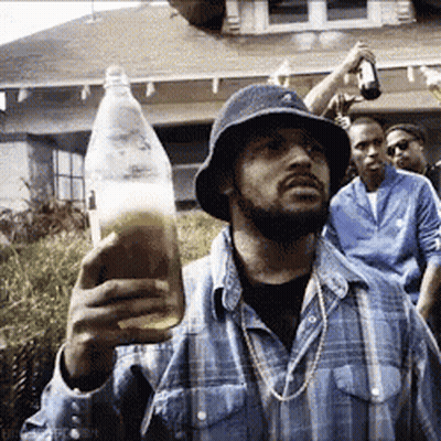 Man In Hat Holding Beer GIF
