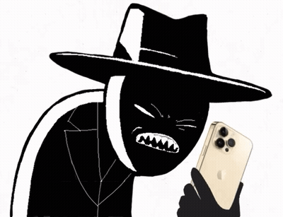 Man In Hat Holding Cell Phone GIF