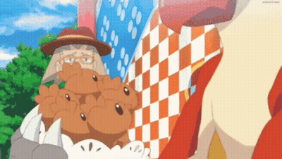 Man In Hat Holding Cupcakes GIF