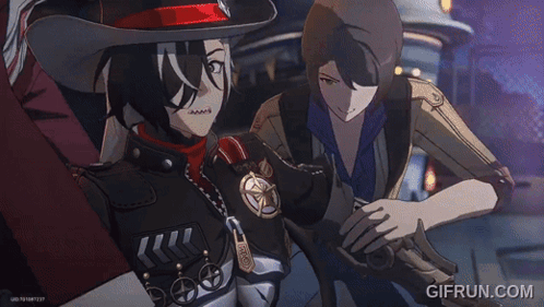 Man In Hat Holding Gun GIF