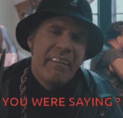Man In Hat Holding Knife Saying You Were Saying GIF