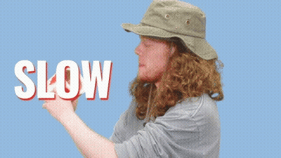 Man In Hat Holding Toilet Paper Saying Slow Your Roll GIF