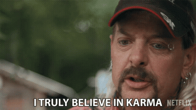Man In Hat: I Truly Believe In Karma GIF