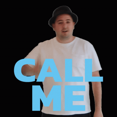 Man In Hat Making Call Me Sign GIF