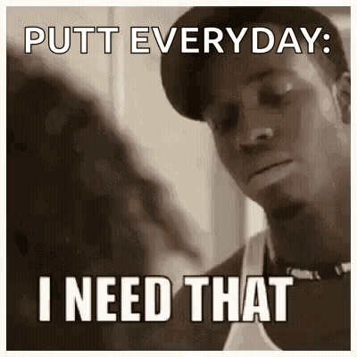 Man In Hat Making Funny Face Saying Putt Everyday I Need That GIF