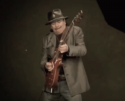 Man In Hat Playing Guitar GIF