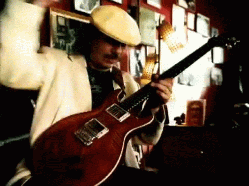 Man In Hat Playing Guitar GIF
